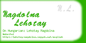 magdolna lehotay business card